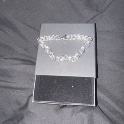 Chrome Cross Bracelet 