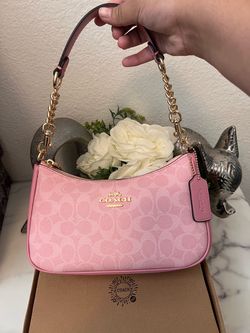 Pink coach bag for women