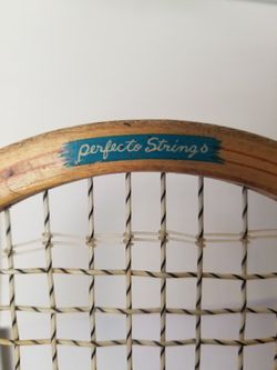 Rod Laver signature wooden tennis racket