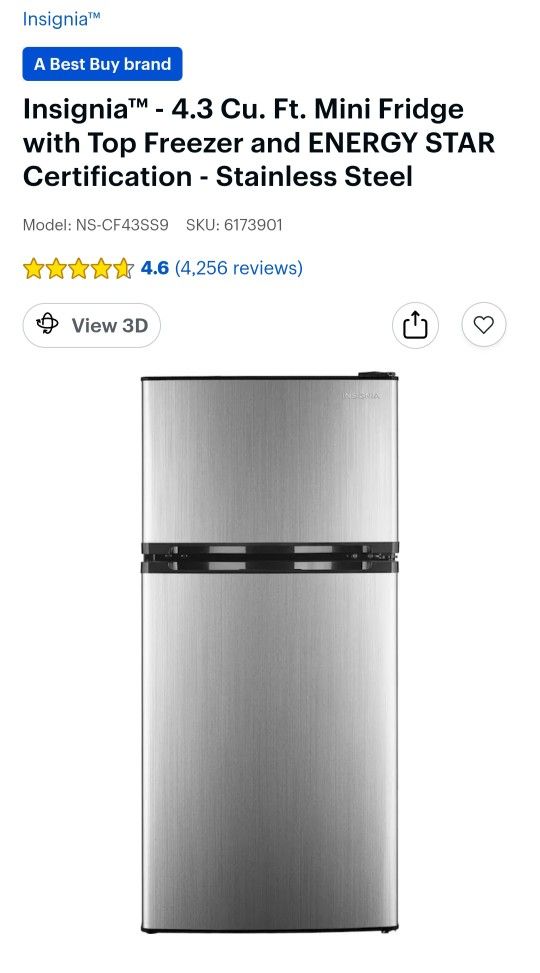 Large Mini Fridge With Top Freezer