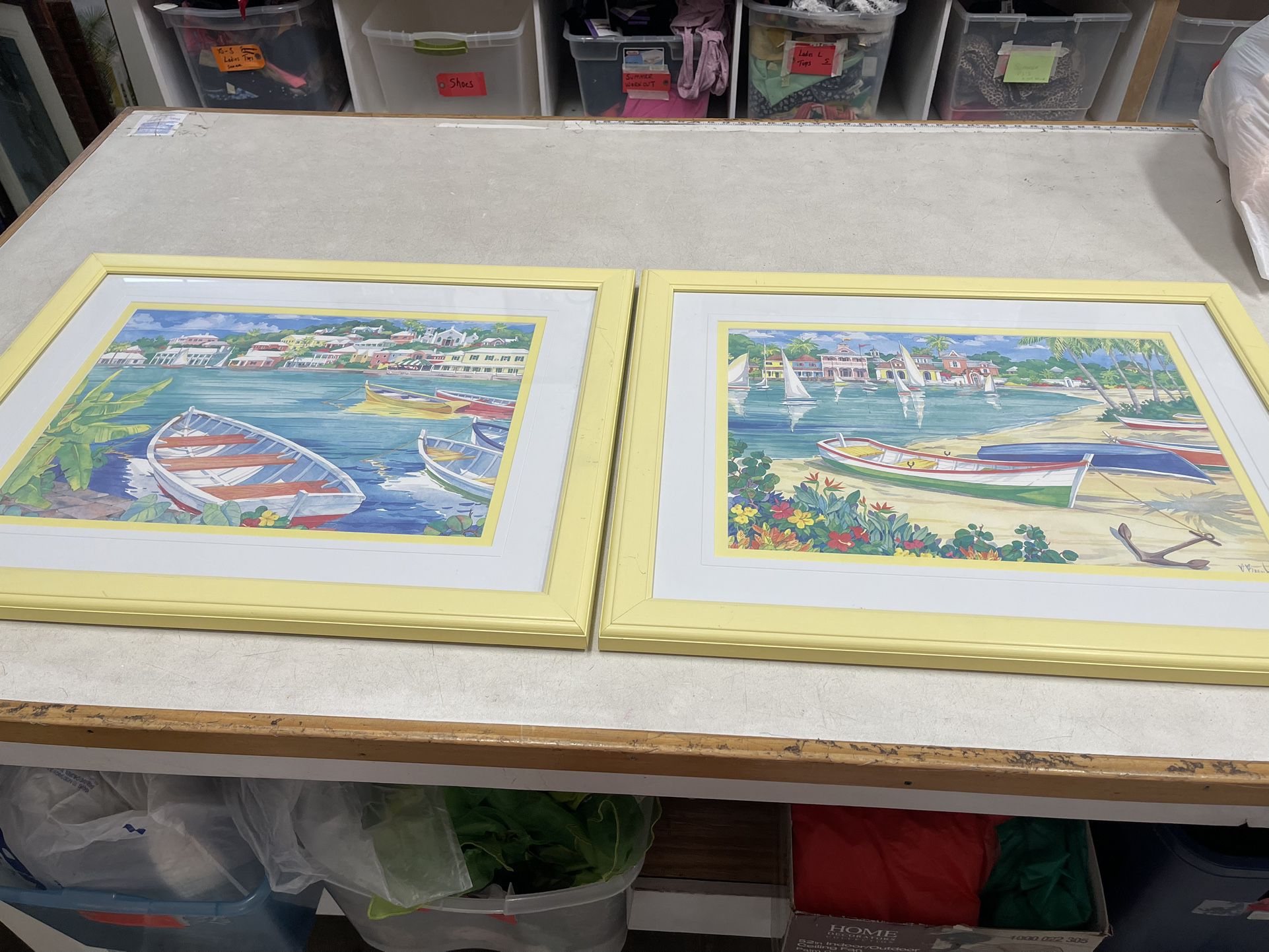 Paul Brent Beach Pictures Lot Of 2
