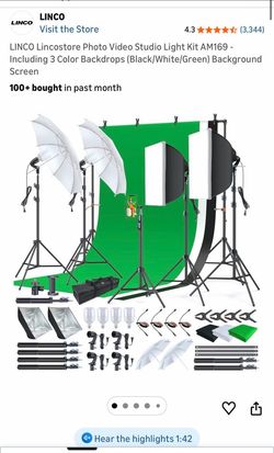 NEW LINCO Photo Video Studio Light Kit AM169