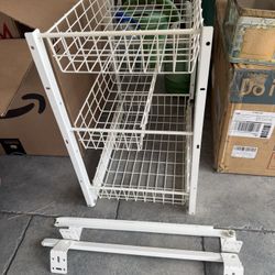 Excellent White Metal Roll-out Basket Unit