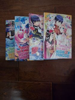 The Dragon's Soulmate Is A Mushroom Princess Light Novel Vol. 1-4 Complete Set