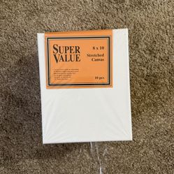 Stretched Canvas 8x10, pack of 10