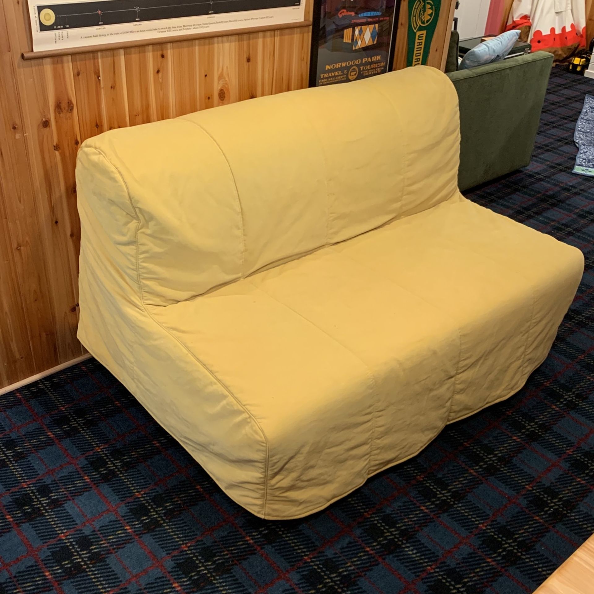 IKEA Fold Out Sleeper Couch - Yellow