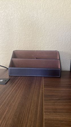 High Quality Leather Desk Organizer 