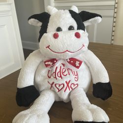Dan Dee Cow Plush Stuffed Animal White Black Red and