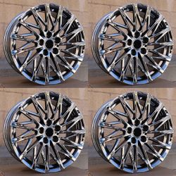 Set of 18” Inch Black Chrome Wheels 18x8 Rims 5x114.3 +38 60.1 CB Set of 4 Lexus Style New