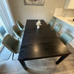 95” Super Large Table 6 Chairs 