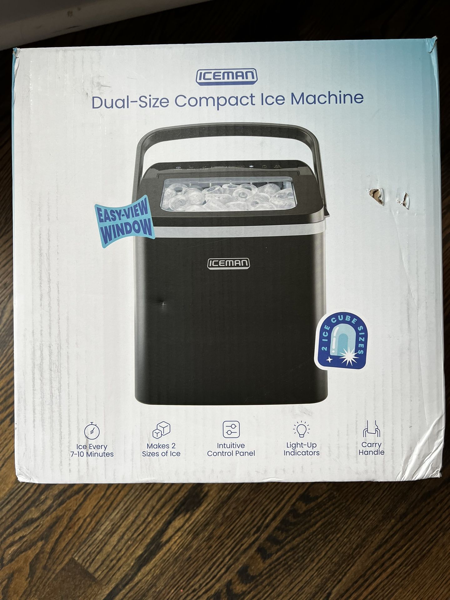 ICEMAN Dual-Size Compact Ice Machine.