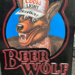 Coors Beer Wolf Vintage Lighted Sign