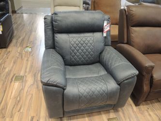 Power Rocker Recliner — Moto Motion (Gray)