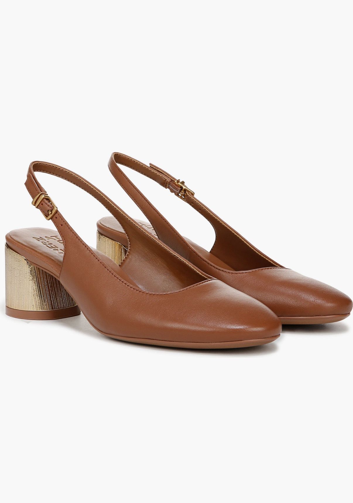 Naturalizer Lane Slingback Heel Pump Tan Cognac 7.5