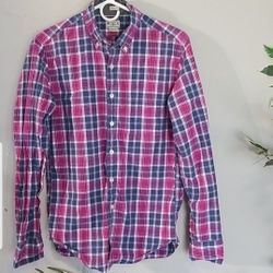 J.Crew Slim Fit Plaid Shirt. Size: S.Color: Pink. 100% Cotton. Excellent condition.