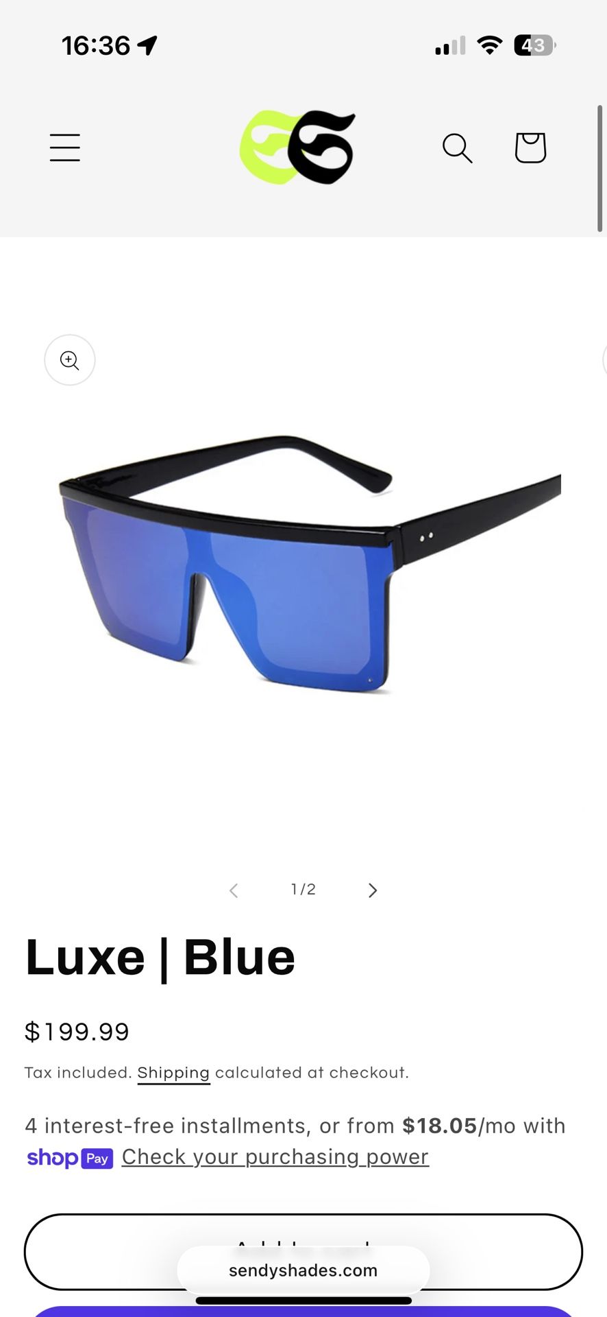 Luxe Blue Sunglasses