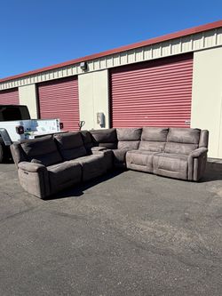 Fabric power reclining sectional