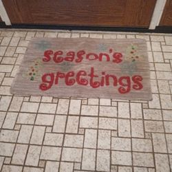 Seasons Greetings Holiday Rug