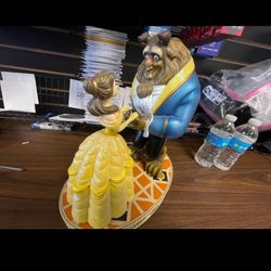 Disney Store Parks Beauty and the Beast Big Fig Figure Statue Belle & Beast New