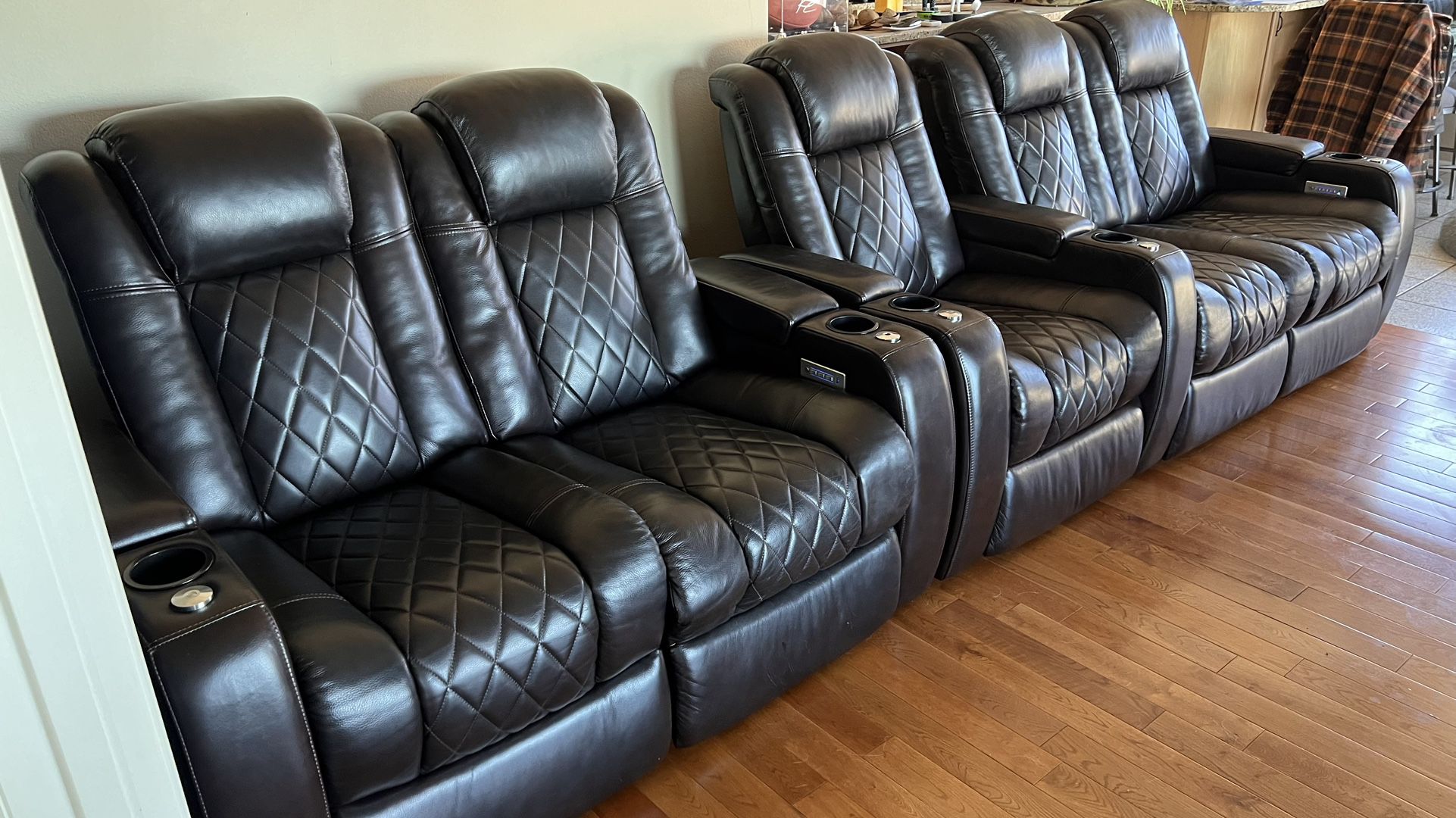 Leather Recliners. 