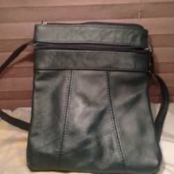 Green Leather Crossbody 