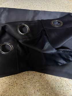Black Blackout Curtains 2 Panels Each 30” L X 42 W