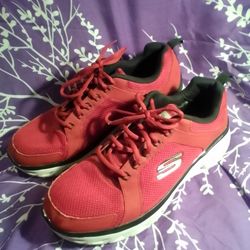 Red Sketchers Tennis Shoes Men's Size 13 EUC