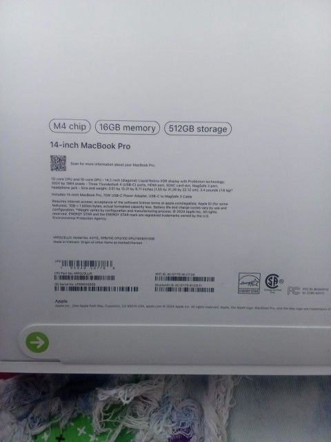 MacBook Pro 14 Inch M4 Chip 512gb