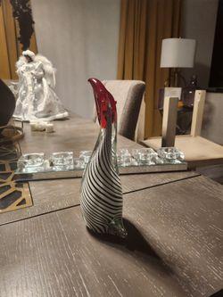 Crystal Candle Holder Glass Bird