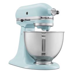 KitchenAid Deluxe Series 4.5 Quart Tilt-Head Stand Mixer with Stainless Bowl, Mineral Water Blue, Model KSM97MI