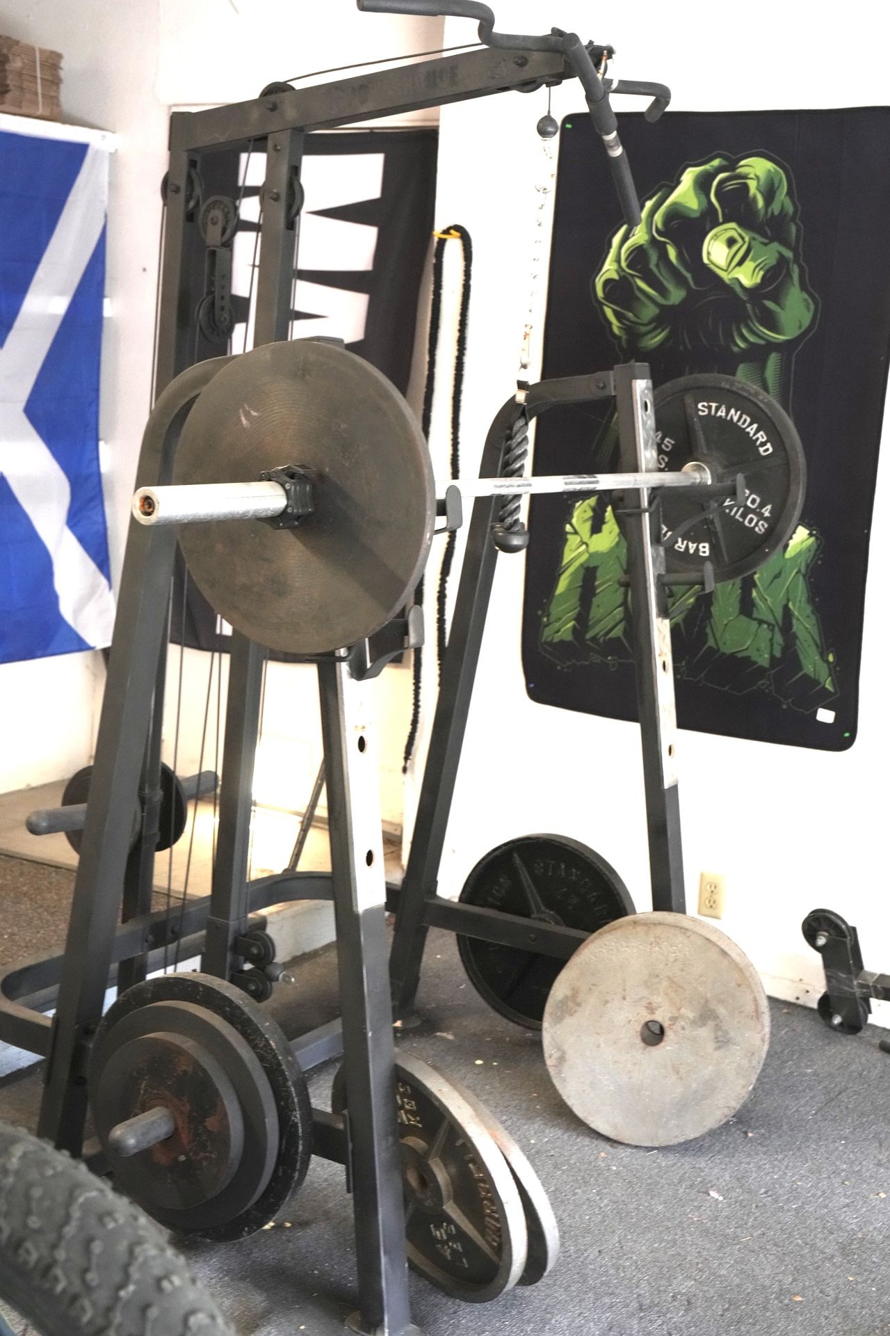 Powerhouse Squat Rack + Barbell For Home Workout Gym
