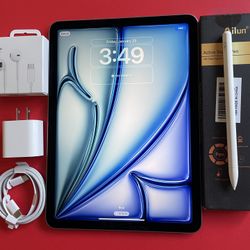 Apple IPad Air 11 (M2 chip / 2024  Model) 128GB  with pen, keyboard case & Accessories 