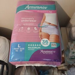 Women's Assurance L Disposable Underwear
