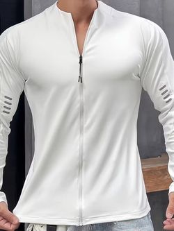 Men's Outdoor Sports And Leisure Training Cardigan White