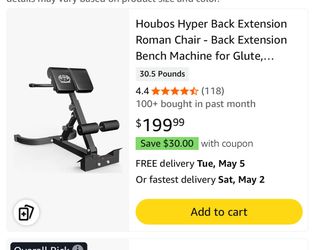 New in box back extension gym equipment workout