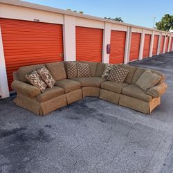 Brown Round Sectional Couch 