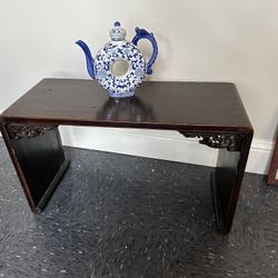 Antique Wood Asian Wood Bench