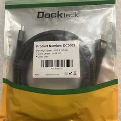 Dockteck 8K HDMI To HDMI Cable Braded Cord