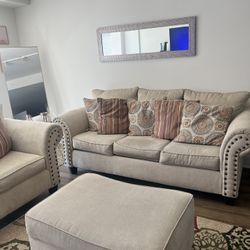 Beige/ Cream Living Room Set