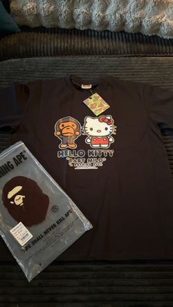 Bape X Hello Kitty Black Tee - Size L