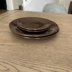 Fiestaware Chocolate Brown Plates