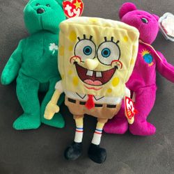 Ty Beenie Babies Figures SpongeBob Bears