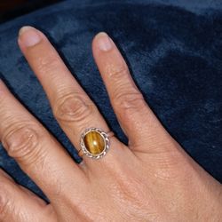 Tiger Eye Silver 925 Ring