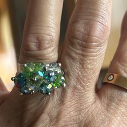 NEW Mom’s 🎁 Handmade By Marele22  925 Sterling Silver ( Plata) Crystals Beads Stretch Rings SALE TODAY $60  Each 🎈