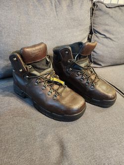  Mens Mobilite Rocky Boots 6114 Steel Toe Size 12 Waterproof Brown