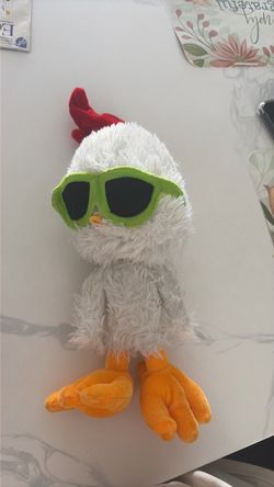 Plush Chicken Stuffed Animal with Sunglasses