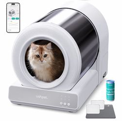 Electric self cleaning litter box- stainless steel