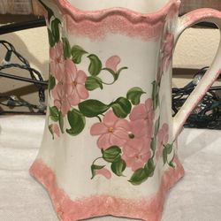 Vintage Hand Painted Cash Family Large Pitcher 