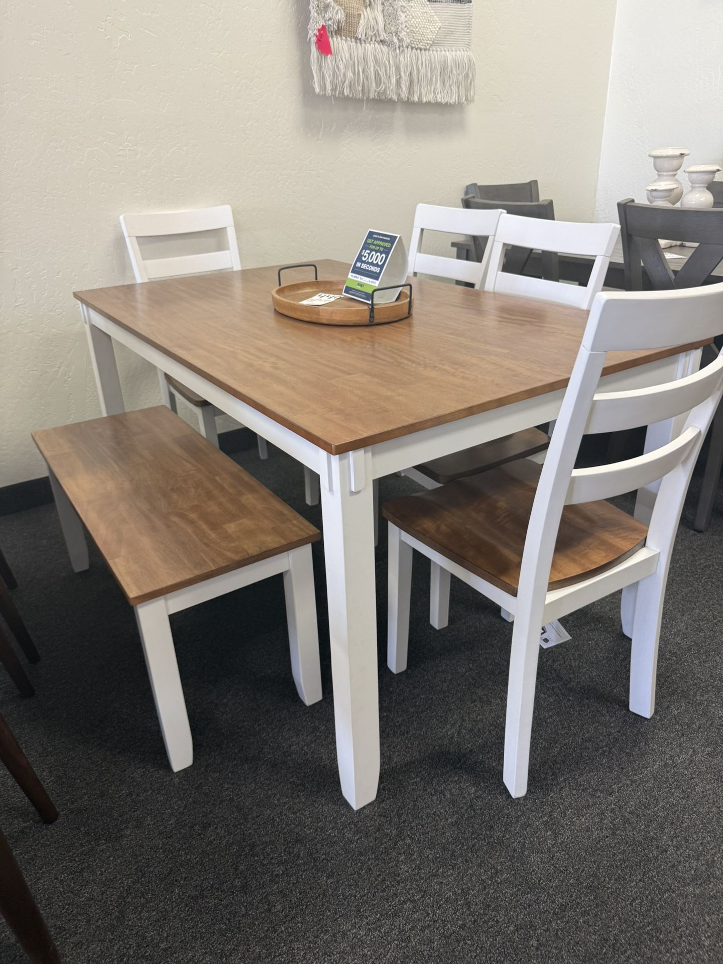 Dining Table Set With 4 Chairs And Bench