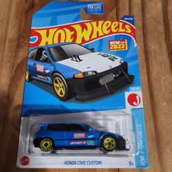 Hot Wheels Blue Honda Civic Custom